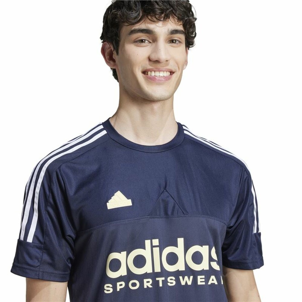 Herren Kurzarm-T-Shirt Adidas Tiro Blau