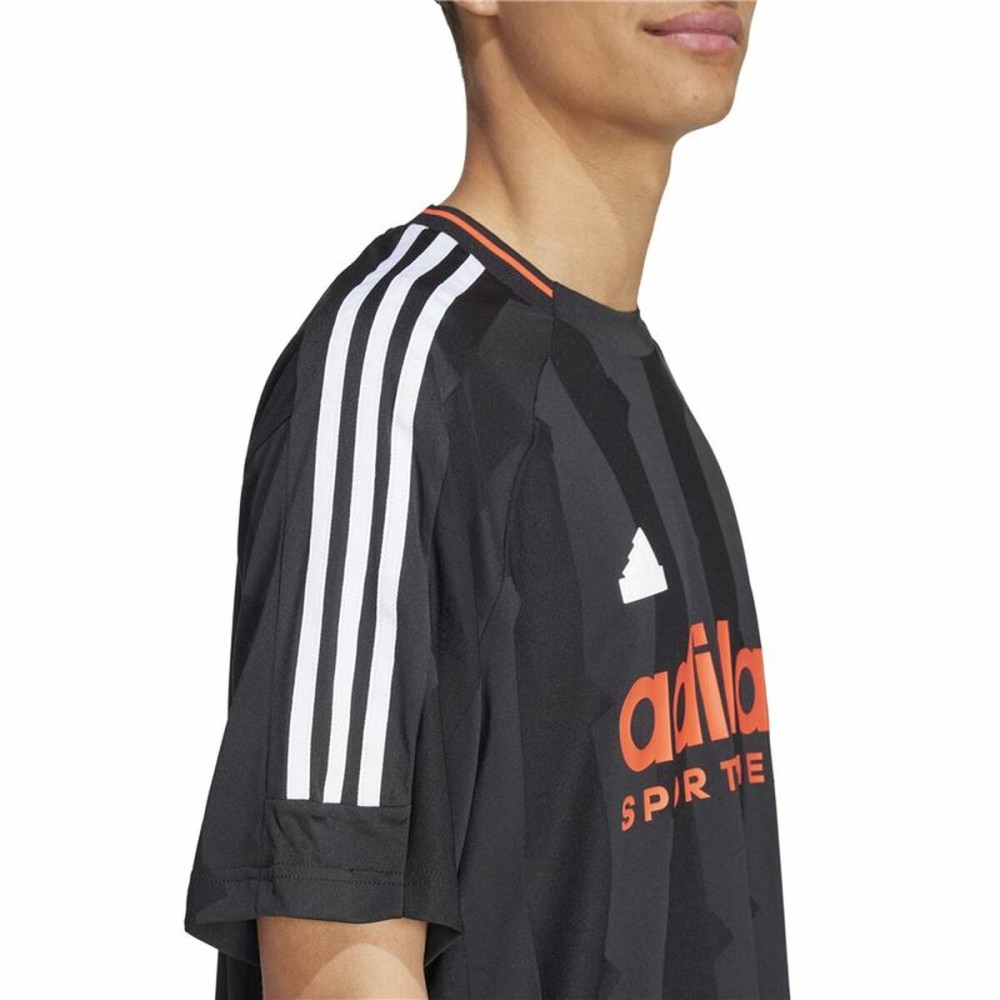 Herren Kurzarm-T-Shirt Adidas House Of Tiro Jacquard Jersey Schwarz