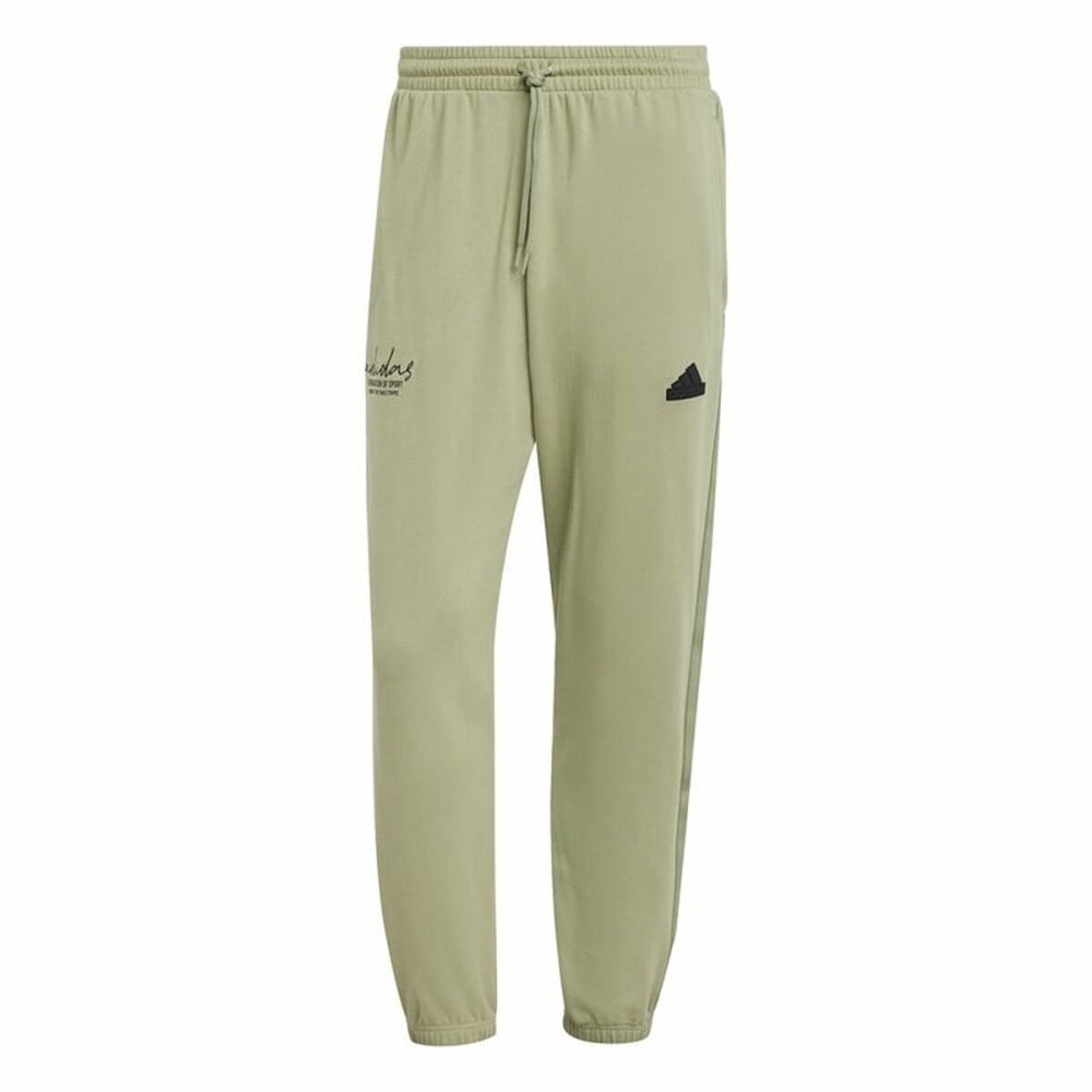 Lange Sporthose Adidas Brand Love French Terry grün Herren