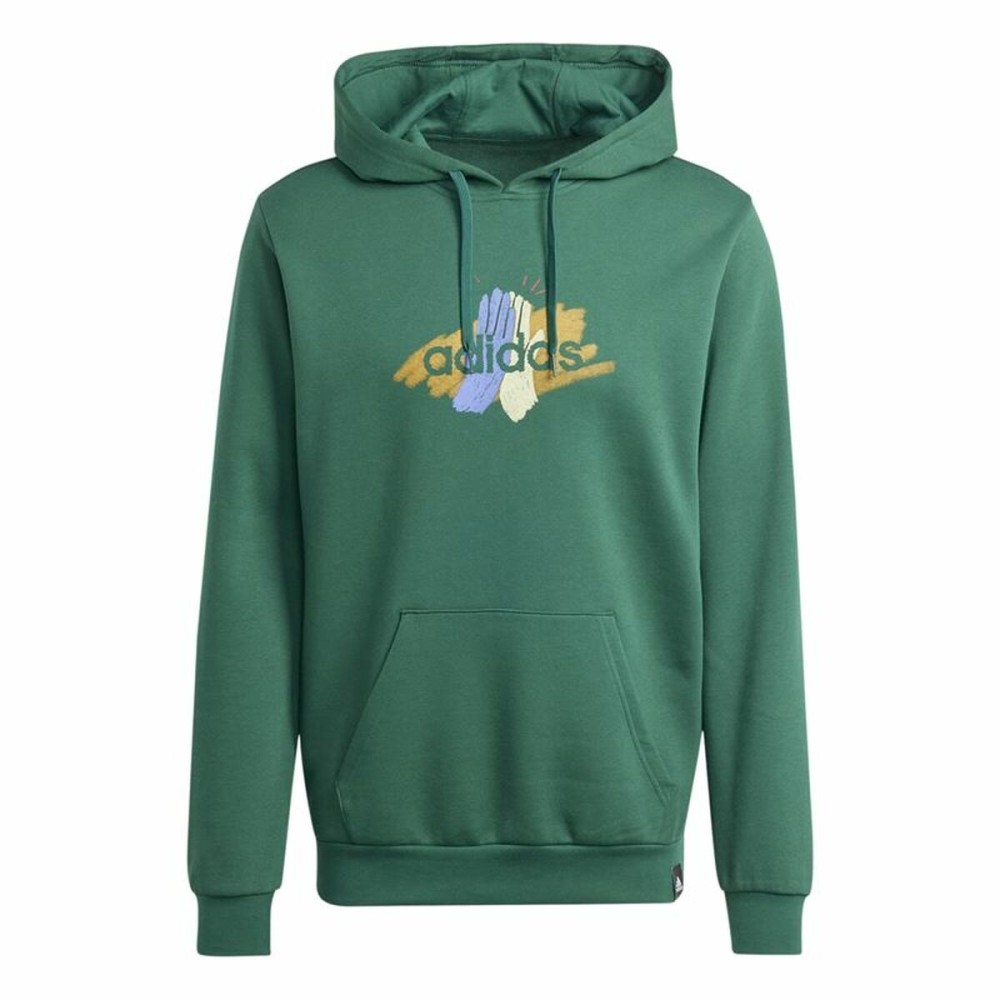 Herren Sweater mit Kapuze Adidas Codes Graphic grün