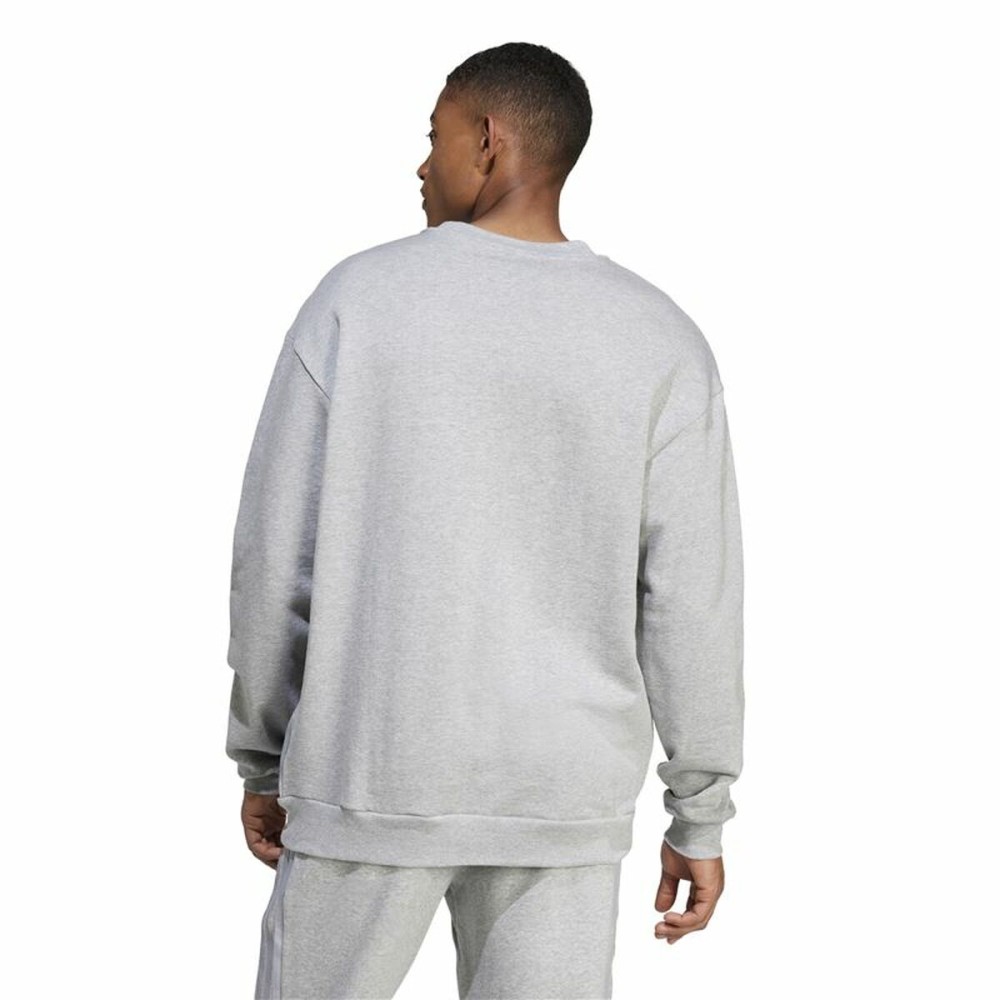 Herren Sweater ohne Kapuze Adidas Brand Love French Terry Grau