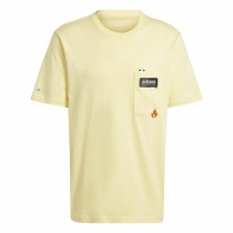 Herren Kurzarm-T-Shirt Adidas Remoji Pocket Graphic Gelb Gold