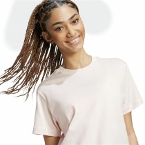 Damen Kurzarm-T-Shirt Adidas Essentials Small Logo Beige Rosa