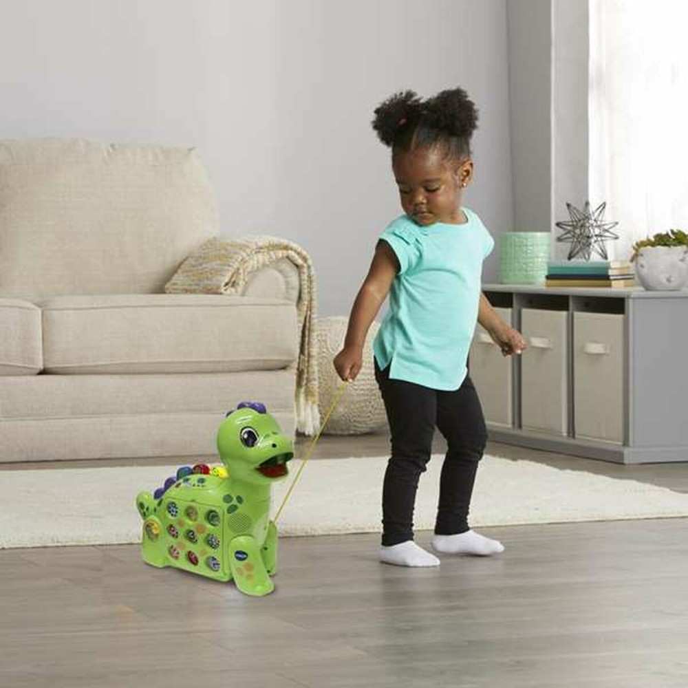 Jouet interactif Vtech 35 x 13,3 x 33 cm Vert Dinosaure Jouet interactif Dessin Magnétique Pomme