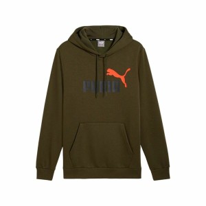 Men’s Hoodie Puma Ess+ 2 Col Big Logo Brown
