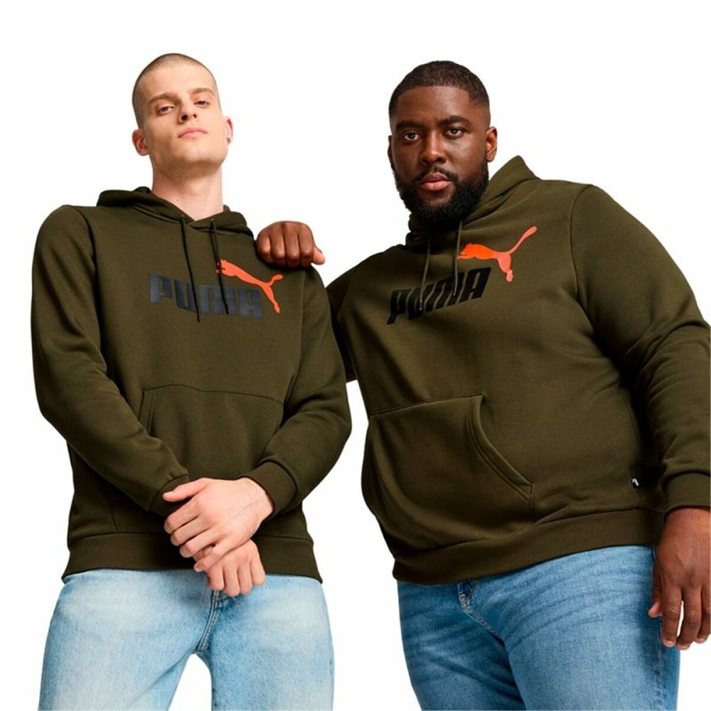 Sweat à capuche homme Puma Ess+ 2 Col Big Logo Marron