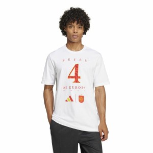 Herren Kurzarm-T-Shirt Adidas España Campeones de Europa Weiß