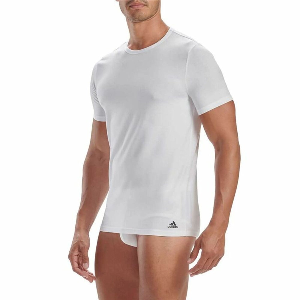 Herren Kurzarm-T-Shirt Adidas Ss Tee Crew Active Core Cotton Weiß 3 Stück