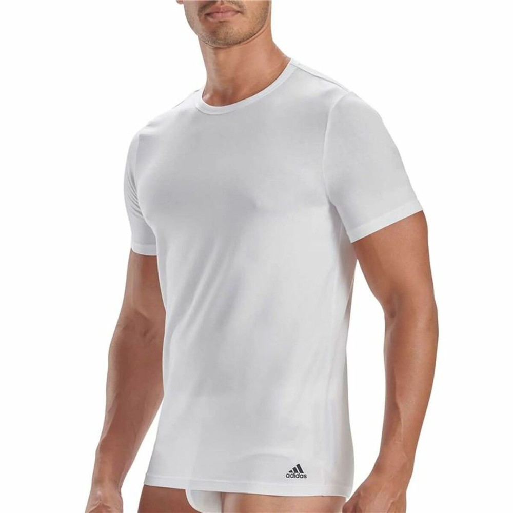 Herren Kurzarm-T-Shirt Adidas Ss Tee Crew Active Core Cotton Weiß 3 Stück