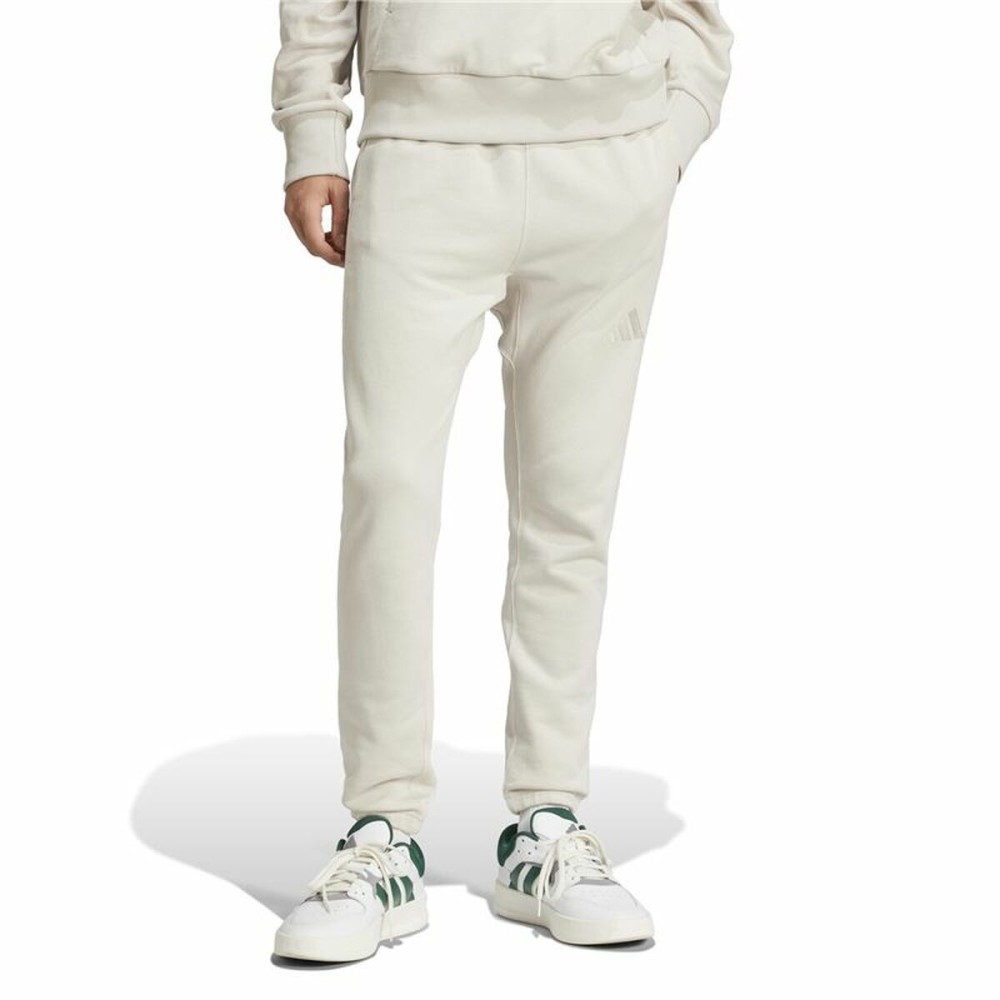 Lange Sporthose Adidas All Szn French Terry Regular Tapered Weiß Beige Herren