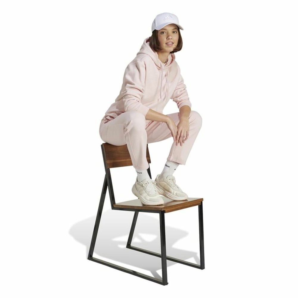 Sweat à capuche femme Adidas Essentials Blanc Rose