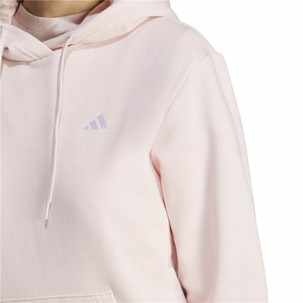Sweat à capuche femme Adidas Essentials Blanc Rose