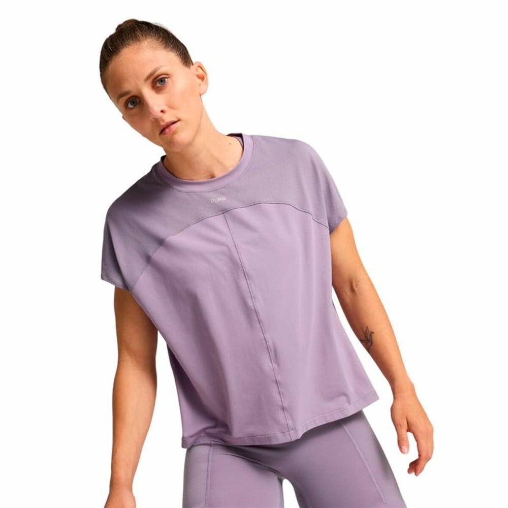 T-shirt à manches courtes femme Puma Cloudspun Mix Lavande
