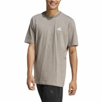 Herren Kurzarm-T-Shirt Adidas Seasonal Essentials Braun Hellgrau