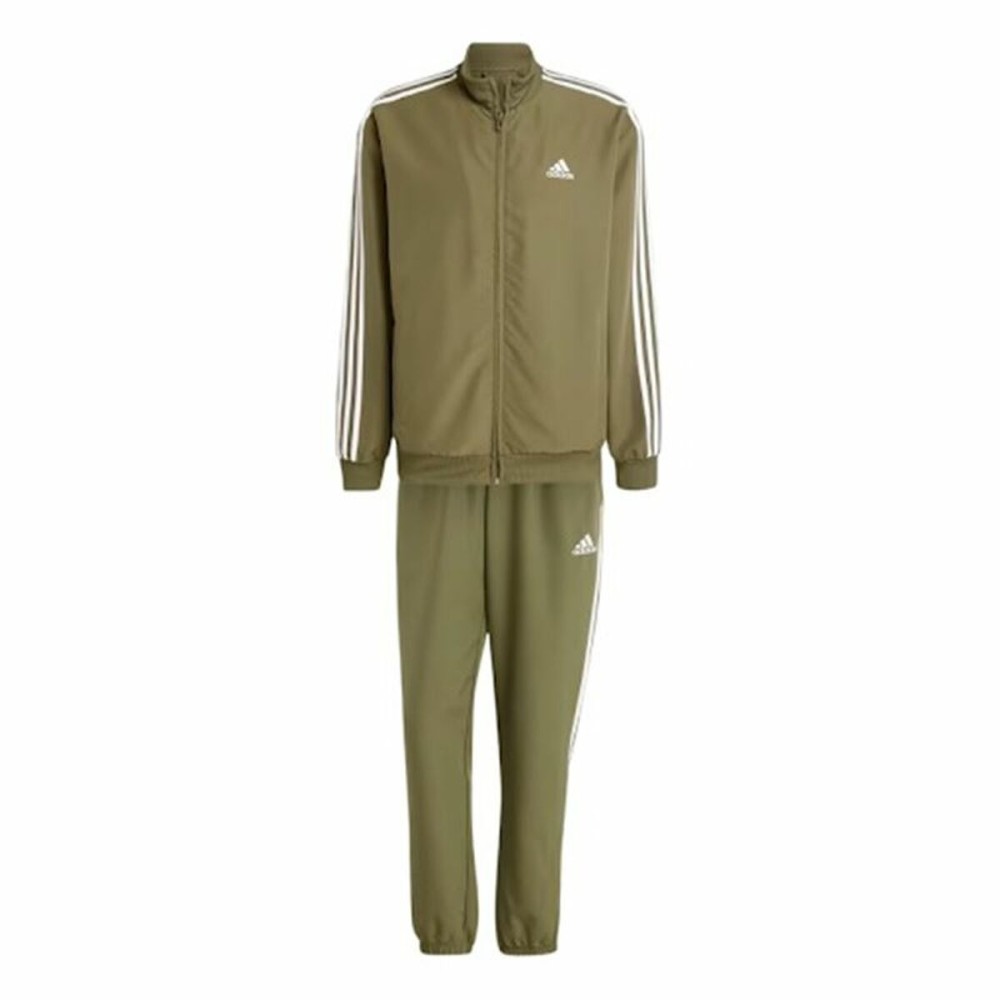 Trainingsanzug Adidas Basic 3S Woven grün Herren