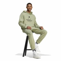 Men’s Hoodie Adidas Brand Love French Terry Hoodie Green Light Green