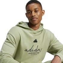 Men’s Hoodie Adidas Brand Love French Terry Hoodie Green Light Green