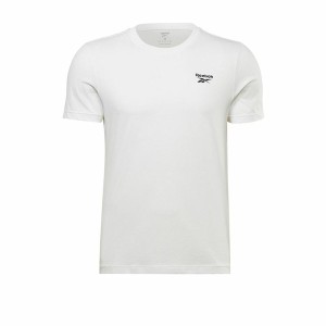 Men’s Short Sleeve T-Shirt Reebok Identity Left Chest Logo White