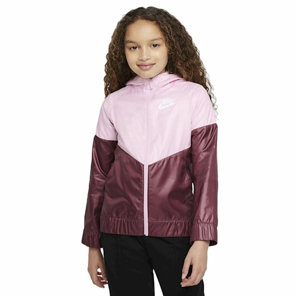 Children's Sports Jacket Nike Sportswear Windrunner Pink