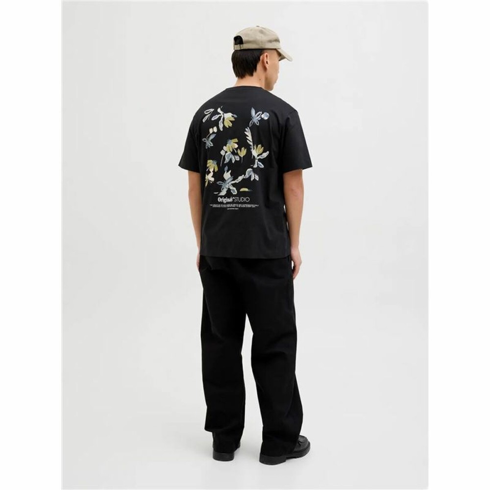 Herren Kurzarm-T-Shirt Jack & Jones Jorvarenna Painted Schwarz