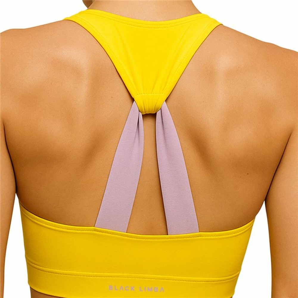 Sporttop für Frauen Black Limba Gelb Fitness