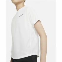 Child's Short Sleeve T-Shirt Nike Court Dri-FIT Victory White