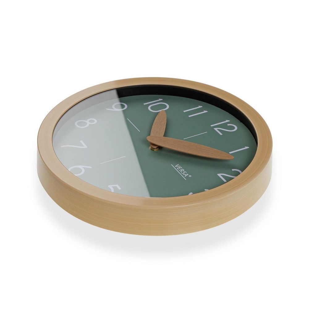 Wanduhr Versa grün Kunststoff Minimalistisch 4,1 x 30 x 30 cm