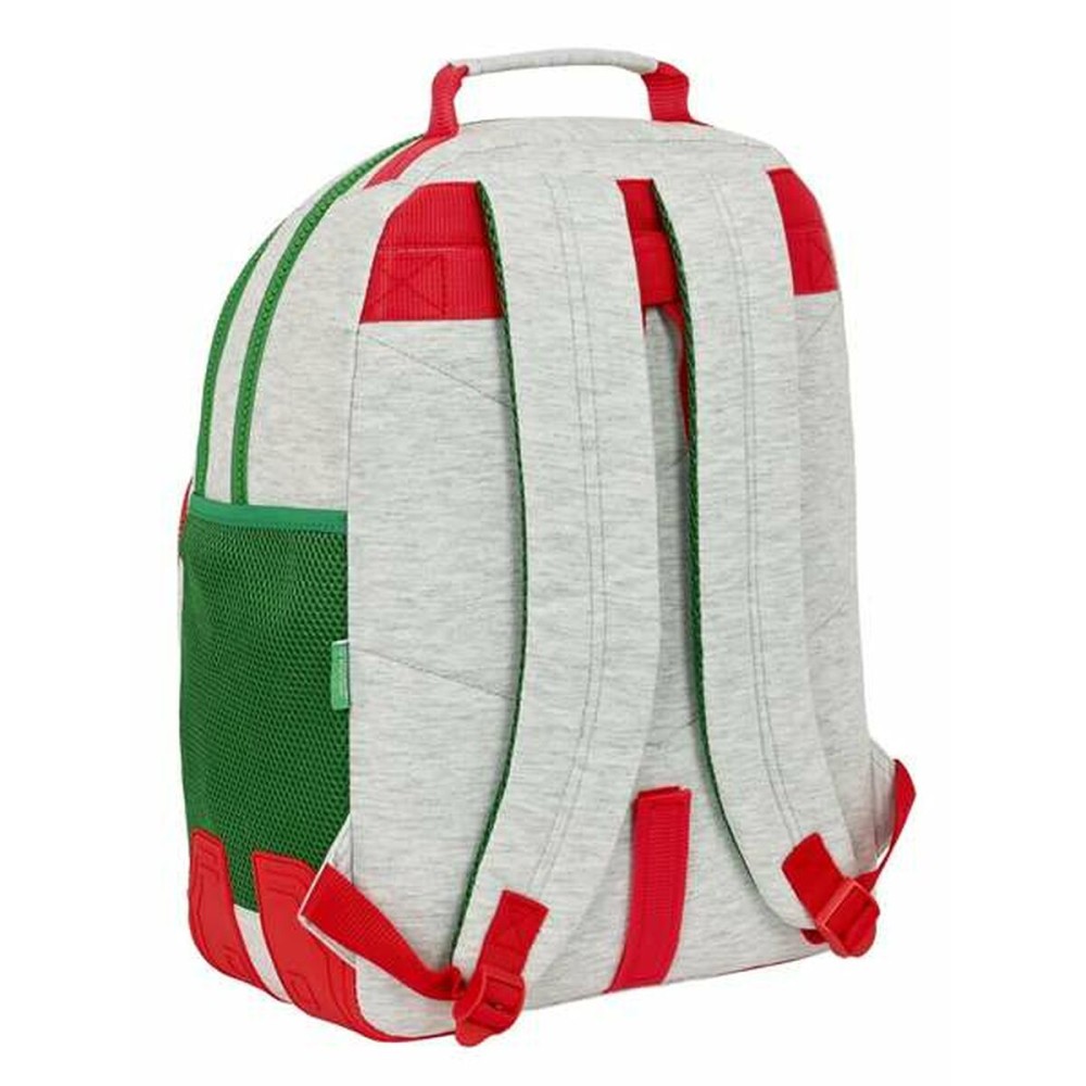 School Bag Benetton Pop Grey 32 x 42 x 15 cm