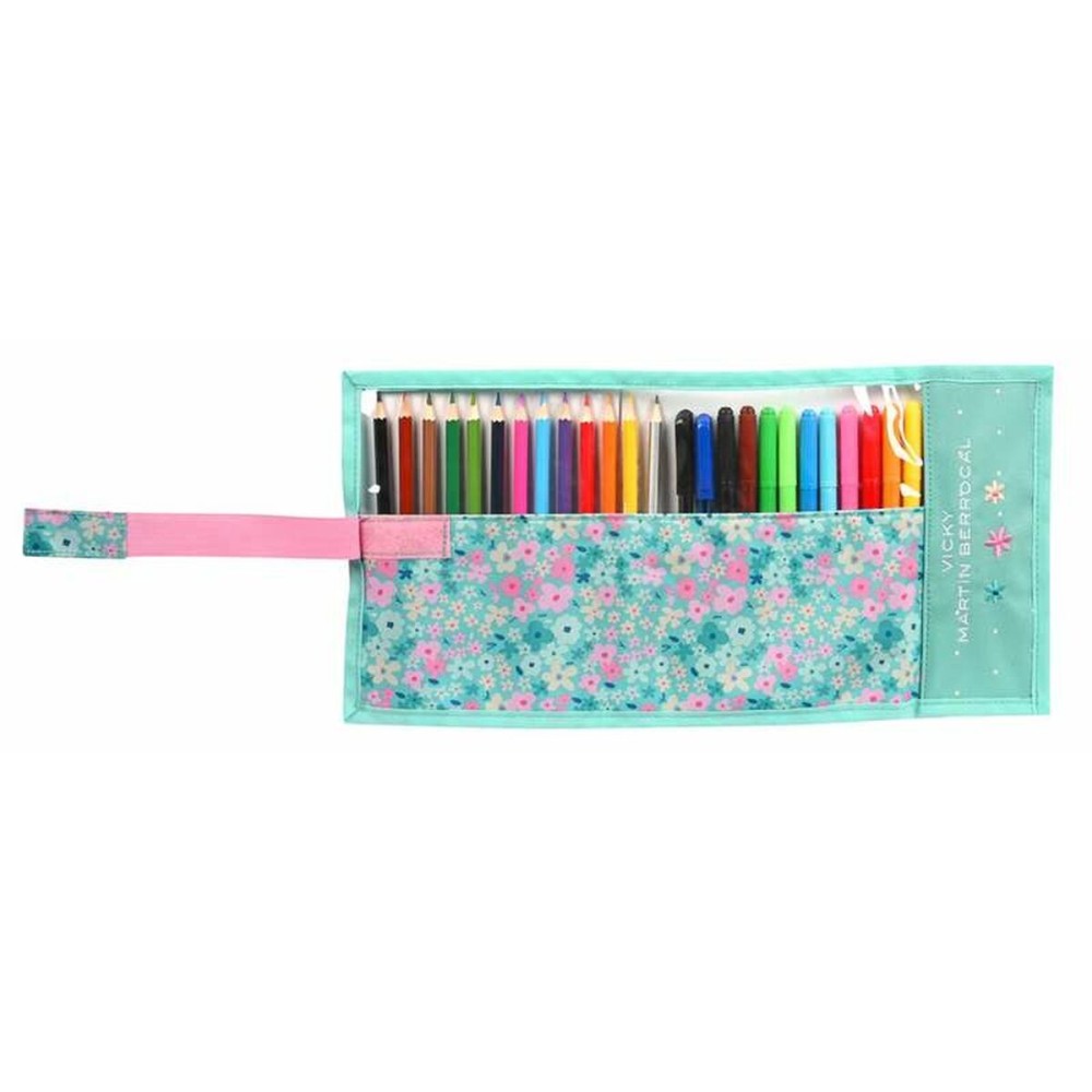 Pencil Case Vicky Martín Berrocal Mint Paradise Green 20 x 7 cm