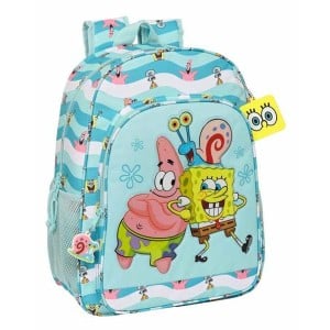 Schulrucksack Spongebob Stay positive Blau Weiß