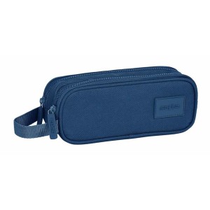 Zweifaches Mehrzweck-Etui Safta Basic Marineblau 21 x 8 x 6 cm