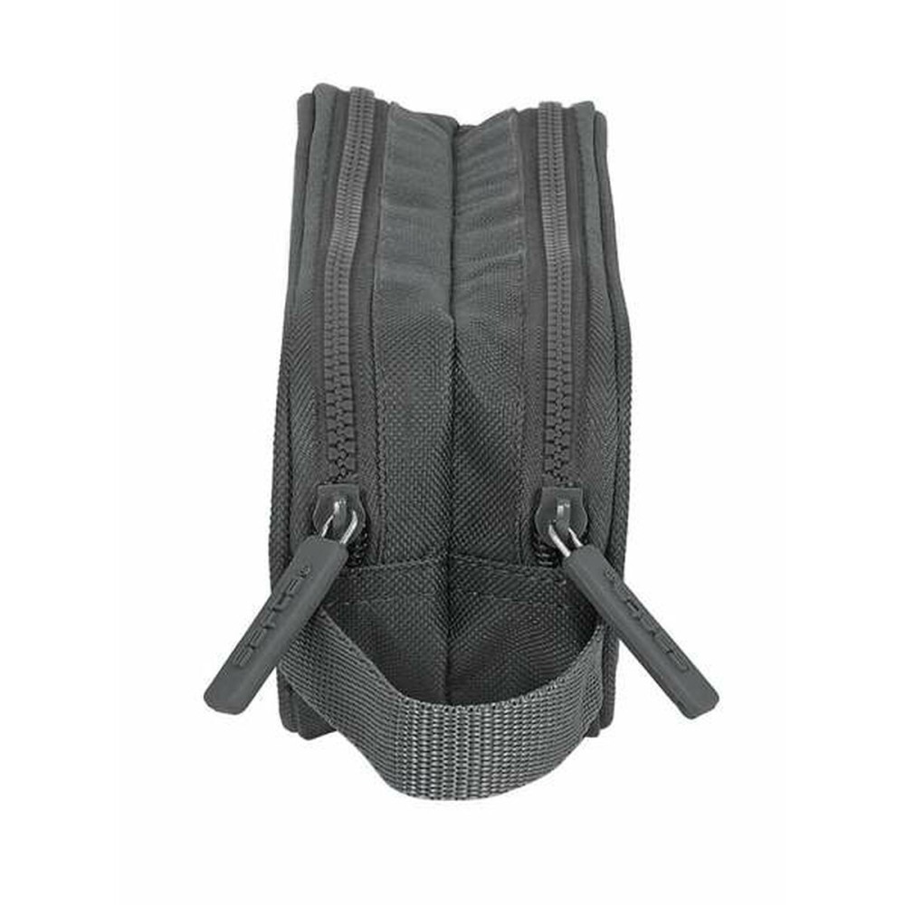 Trousse Fourre-Tout Double Safta Basic Gris 21 x 8 x 6 cm