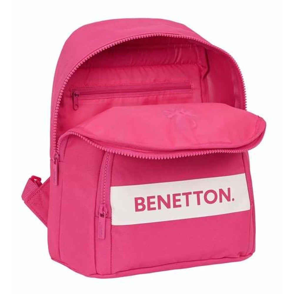 Lässiger Rucksack Benetton Raspberry Pink 25 x 30 x 13 cm