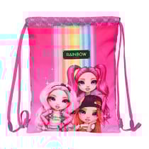 Rucksacktasche mit Bändern Rainbow High Pink 26 x 34 x 1 cm