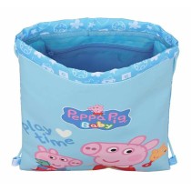 Sac à dos serré par des ficelles Peppa Pig Bleu clair 26 x 34 x 1 cm