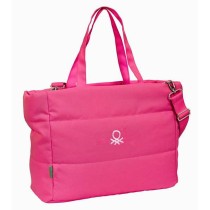 Bag with laptop pocket Benetton Fuchsia Pink 54 x 31 x 17 cm