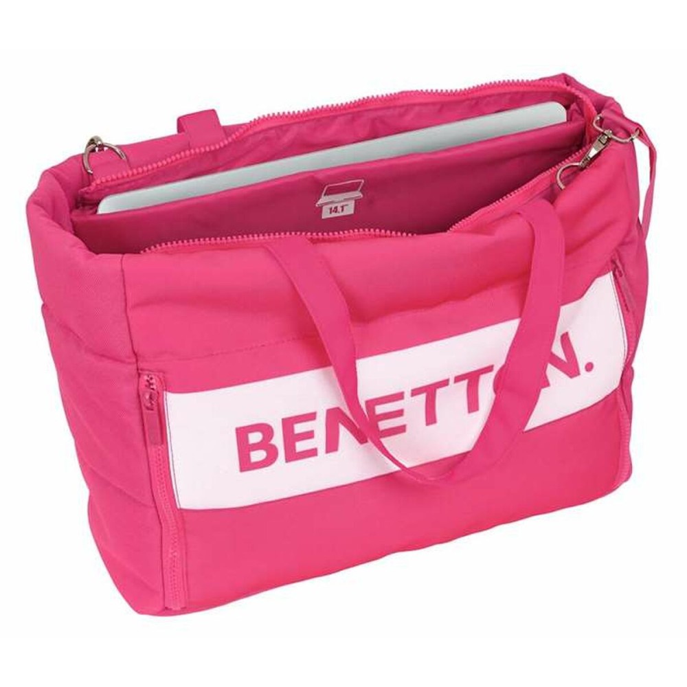Tasche mit Laptopfach Benetton Fuchsia 54 x 31 x 17 cm