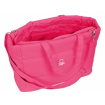 Bag with laptop pocket Benetton Fuchsia Pink 54 x 31 x 17 cm
