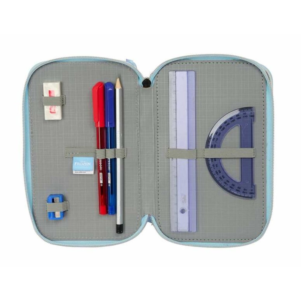 Triple Pencil Case Frozen Ice magic 12,5 x 19,5 x 5,5 cm