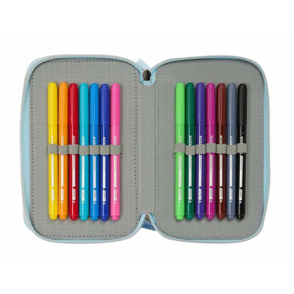 Triple Pencil Case Frozen Ice magic 12,5 x 19,5 x 5,5 cm
