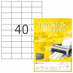 Adhesive labels TopStick White (Refurbished A)