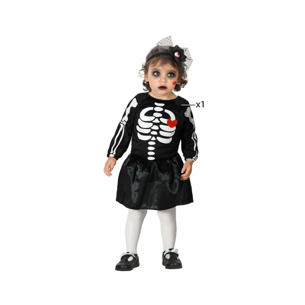 Costume for Babies Black Skeleton 24 Months