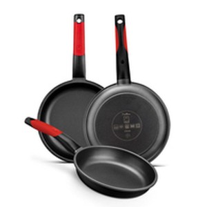 Antihaftbeschichtete Pfanne BRA A411222 Ø 22 cm Schwarz Rot Edelstahl Aluminium