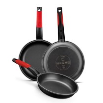 Antihaftbeschichtete Pfanne BRA A411222 Ø 22 cm Schwarz Rot Edelstahl Aluminium