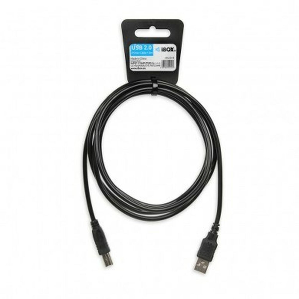 Câble USB A vers USB B Ibox IKU2D Noir 1,8 m