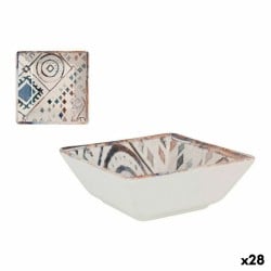 Schale La Mediterránea Grecia Porzellan Blau Braun 13 x 13 x 5 cm (28 Stück)