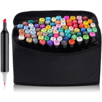 Felt-tip pens Alex Bog Luxury Multicolour 80 Pieces Double-ended