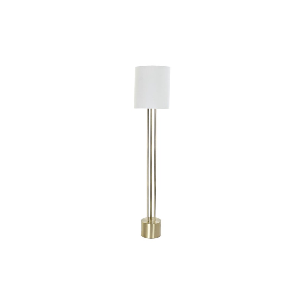Lampadaire DKD Home Decor Blanc Doré Métal 50 W 220 V 33 x 33 x 165 cm