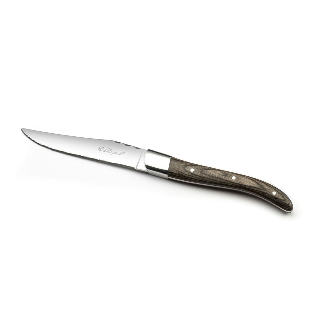 Steakmesser-Set Lou Laguiole Louis Nussbaumholz Metall 23 x 2 x 1 cm Fleischwaren (6 Stück)