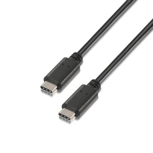 Daten-/Ladekabel mit USB Aisens A107-0058 Schwarz 3 m (1 Stück)